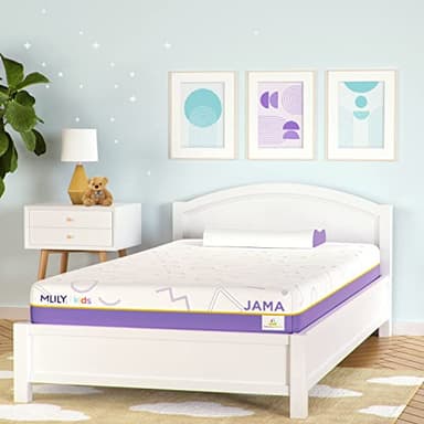 MLILY 7 Inch Twin Mattress for Kids, Memory Foam Bunk Bed Mattress, Made in The USA of US Foam and Global Materials, CertiPUR-US Certified, Medium Firm Trundle Mattress, Purple - Image 1