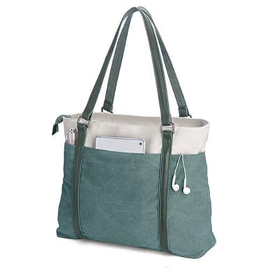 Women's Work Bag with Laptop Compartment Zipper Pockets Teacher Totes Purse - Image 1
