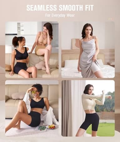 BESTENA 3 Pack Slip Shorts Seamless Smooth Workout Yoga Bike Shorts for Women Under Dresses - Image 5