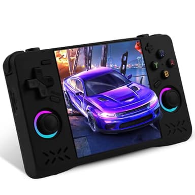Upgraded XF40H Handheld Game Console, Retro Gaming Console Preloaded Classic Games with Multiple Emulators, 4.0 Inch 4K HD IPS Screen Open Source Linux System, Pocket Video Gaming (Black-128G) - Image 1