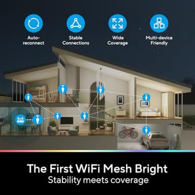 U-tec Smart Light Bulbs, 1100 Lumen, 90+CRI WiFi Mesh & Bluetooth Color Changing A19 Light Bulb, 16 Million DIY Colors RGB Light Bulbs, Compatible with Alexa, Google Assistant Home App, 4 Pack - Image 9