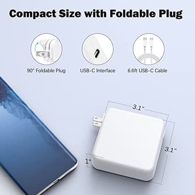 Mac Book Pro Charger - 120W USB C Fast Charger Adapter Compatible with MacBook Pro & MacBook Air 13, 14, 15, 16 inch, iPad Pro, Samsung Galaxy and All USB C Device - Image 5