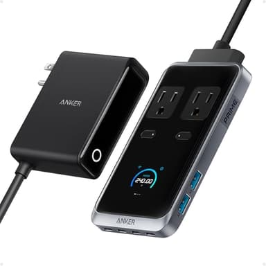 Anker Prime Charging Station, 240W 8-in-1 USB-C Power Strip, 5 ft Detachable Extension Cord, 2 AC, 4 USB-C, 2 USB-A, for iPhone 16/15, Desktop Accessory for MacBook, Home, Office (Not for Travel) - Image 1