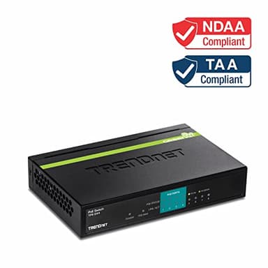 TRENDnet 8-Port PoE Switch, TPE-S44, Ethernet Splitter, 30W Power Budget, 1.6 Gbps Switching Capacity, 10/100Mbps, NDAA & TAA Compliant, Lifetime Manufacturer Protection - Image 2
