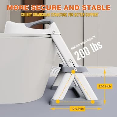 Potty Training Seat, SKYROKU 8868 Upgrade Toddler Toilet Seat for Kids Boys Girls, 2 in 1 Potty Training Toilet, Splash Guard Anti-Slip Pad Step Stool,New Sector-Shape Stabilized Base (Grey) - Image 5