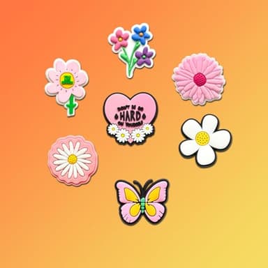 21Pcs Spring Charms for Croc Clog Shoes Decoration, Flowers Butterfly Bee Garden Charms Accessories for Shoe - Image 4