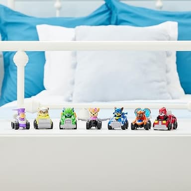 Paw Patrol: The Mighty Movie Toy Vehicle Set- 7 New Cars & Trucks w Exclusive Mayor Humdinger Action Figure-Includes Rubble, Chase, Skye, Zuma, Marshall, Rocky - Image 9