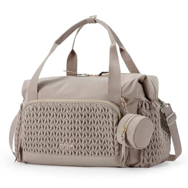 mommore Diaper Bag Tote, Large Capacity Travel Diaper bags, Hospital Bag for Labor Delivery, Baby Bag with Pacifier Case, Changing Pad - Image 1