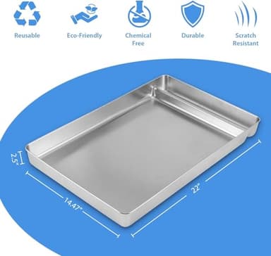 Stainless Steel Reusable Litter Tray Compatible with Petsafe Scoop-Free Self-Cleaning Cat Litter Boxes - Never Absorbs Odor, Stains, or Rusts (Stainless Steel Litter Tray) - Image 5