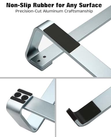 Thibault Aluminum Laptop Stand for Desk - Cooling Ergonomic Design - Fits MacBook Air Pro/DELL/HP/Lenovo/ThinkPad/Alienware - 14/15.6/16 -Easy Assembly- Ventilated Laptop Stand - Blue Grey - Image 5