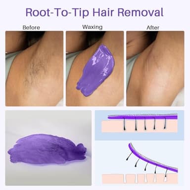 BLITZWAX 2.5lbs Hard Wax Beads for Hair Removal Lavender Waxing Beans for Sensitive Skin, Face, Eyebrows, Brazilian, Legs and Bikini - with 2 Silicone Sticks and 2 Wax Oils for Home and Salon Use - Image 5