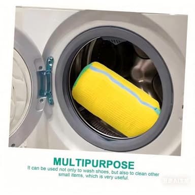 mcdhhemoShoe Washing Machine Bag, Sneaker Laundry Shoe Bag for Washer and Dryer, Durable Mesh Laundry Bags for Delicates Shoes Washing Bag with Side Zip, Reusable Shoe Bag for Gym Shoes(Yellow） (1) - Image 6