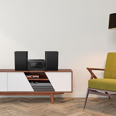 Panasonic Compact Stereo System with CD Player, Bluetooth, FM Radio and USB with Bass and Treble Control, 80W Stereo System for Home with Remote Control - SC-PM700PP-K (Black) - Image 9