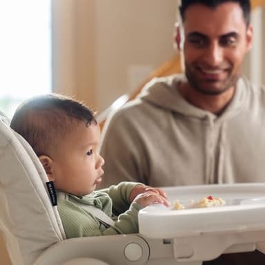 Maxi-Cosi Minla 6-in-1 High Chair for Babies & Toddlers, Portable Foldable Highchair, EcoCare Fabric, 9 Heights, 5 Reclines, 4 Tray Positions, Classic Graphite - Image 13