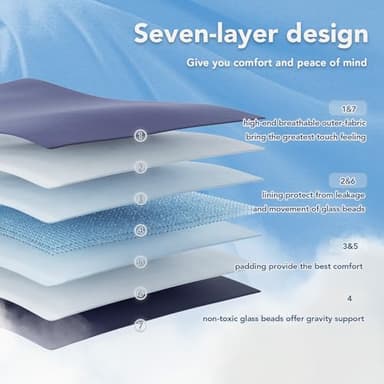 Topcee Weighted Blanket for Adults (20 lbs, 60" x 80") Queen Size Soft Cooling Heavy Blanket Sleeping, Apply to 190-210 lbs Body, Thick Breathable Blanket with Glass Bead, Easy Care - Image 6