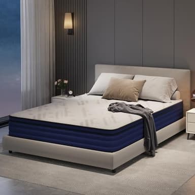 Susalt Queen Mattress,10 Inch Queen Size Mattresses Memory Foam Hybrid Mattress in a Box,with Individual Pocket Springs,Motion Isolation & Edge Support,Pressure Relief,CertiPUR-US and 120 Nights Trail - Image 1