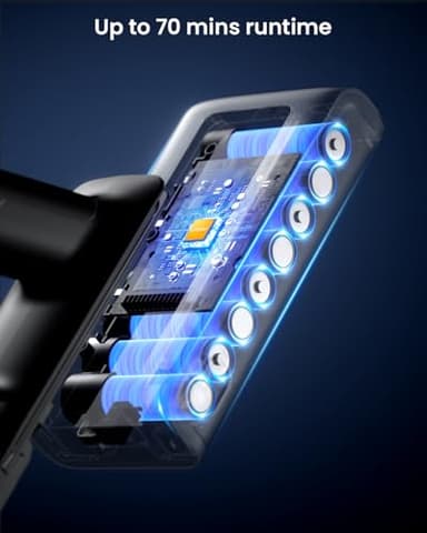 Cordless Vacuum Cleaner, Upgraded 600W 50KPA 70Mins Cordless Stick Vacuum Cleaner with Self-Standing and Touch Screen, Anti-tangle Wireless Vacumm, Vacuum Cleaners for Home/Pet Hair/Carpets/Floors - Image 4