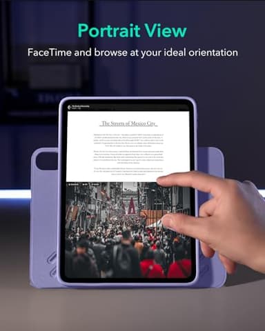 ESR for iPad Air 11 Inch Case M3/M2 (2025/2024), iPad Air 5th/4th Gen Case (2022/2020) 10.9 Inch, Removable Magnetic Cover, Adjustable Portrait/Landscape Stand, 9 Standing Angles, Purple - Image 6