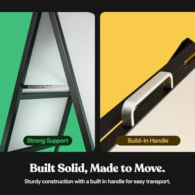 T-SIGN A-Frame Sign for Outdoors, Sidewalk Menu Board 24 X 36 Inch Folding Slide-in Board - Heavy Duty Portable Sandwich Board, Metal Double Sided 2 Corrugated Plastic Poster Boards for Restaurants - Image 6