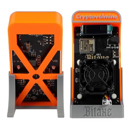 Bitcoins Miner Bitaxe Gamma 601 BM1370 Asic Chip 1.2TH/s Solo Miner 18W Energy Efficiency 2.4G WiFi Home Use BTC Miner Low Noice Crypto Miner Include PSU with Open Source, Updated Software,Orange - Image 1