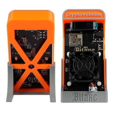 Bitcoins Miner Bitaxe Gamma 601 BM1370 Asic Chip 1.2TH/s Solo Miner 18W Energy Efficiency 2.4G WiFi Home Use BTC Miner Low Noice Crypto Miner Include PSU with Open Source, Updated Software,Orange - Image 1