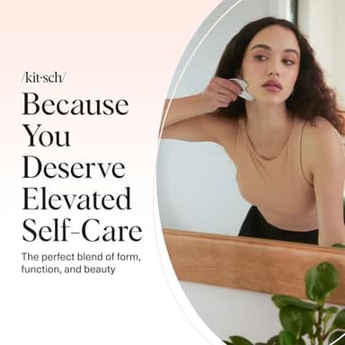 Kitsch Stainless Steel Gua Sha Facial Tools - Guasha Tool for Face, Face Sculpting Tool, Jawline Shaper, Double Chin Reducer, Body Gua Sha Tools, Lymphatic Drainage Massager, Facial Skin Care - Silver - Image 8