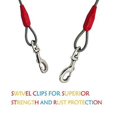 Petest 25ft Tie-Out Cable with Crimp Cover for Super Dogs Up to 250 Pounds - Image 4