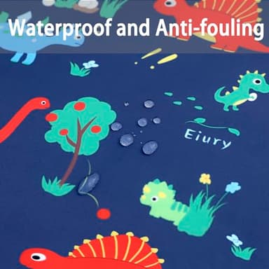 Eiury Toddler Booster Seat for Dining Table, Portable Kids Booster Seat with Safety Buckles Portable Increasing Booster Cushion with Non-Slip Bottom (Blue Dinosaur) - Image 4