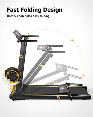 UREVO Walking Pad Treadmills for Home Office, Under Desk Compact Design Treadmill Portable Walking Pad Treadmill with Remote Control, LED Display - Image 5