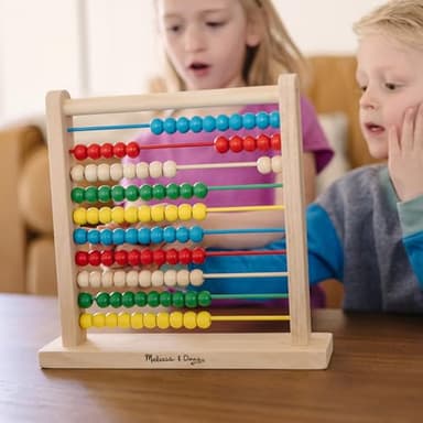 Melissa & Doug Abacus - Classic Wooden Educational Counting Toy With 100 Beads - Image 2