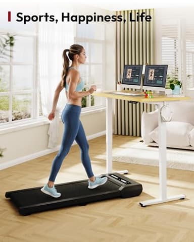 SANODESK Electric Standing Desk 55 x 28 Inches Whole-Piece Desktop Height Adjustable Stand Up Desk w/6-Button Controller Ergonomic Computer Desk for Home Office, White Frame + Natural Tabletop - Image 4