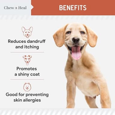 Salmon Oil for Dogs - Soft Chew Omega Treats for Skin and Coat - Fish Oil Blend of Essential Fatty Acids, Omega 3 and 6, Vitamins, Antioxidants and Minerals - Made in USA (180 Chews, Salmon) - Image 3