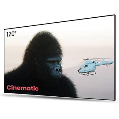 AWOL VISION, 120' Fixed Frame, Serriform ALR Projector Screen, 80% Picture Quality Improved, 95% Ceiling Light Rejecting, Cinematic Screen, Ultra Short Throw, 170° Viewing Angle - Image 1