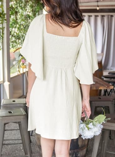 Dokotoo White Fall Dress Cocktail Dresses for Women 2025 Summer Casual Wedding Guest Slimming Italian Dress Women's Clothing Fashion Sexy V Neck Party Elegant Outfits Clothes Beach Dresses Mini - Image 4