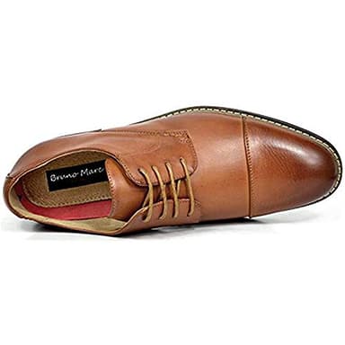 Bruno Marc Moda Italy Prince Men's Classic Modern Oxford Wingtip Lace Dress Shoes,PRINCE-6-BROWN,14 D(M) US - Image 4