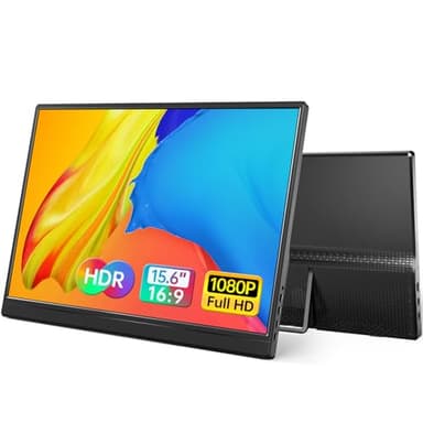 Yxk Portable Monitor 15.6 Inch 1080P USB-C HDMI Ultra-Slim Travel Monitor with Kickstand, for Laptop, PC, Mac Phone, PS, Xbox, Swich IPS Ultra-Thin Zero Frame Gaming - Image 1