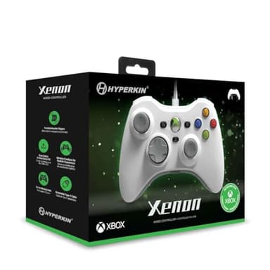 Hyperkin Xenon Wired Controller - White - Officially licensed Xbox 360 Controller replica for use with Xbox Series X|S, Xbox One, Windows 10|11, PC, Video Game Controller, 3.5MM Audio Jack, Impulse Triggers, Plug and Play Gaming Gamepad - Image 6