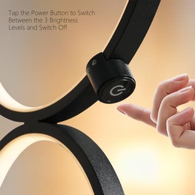 NUÜR 43.3" Modern Floor Lamp, LED Floor Lamp for Living Room, Dimmable, Circle Standing Lamp, Energy-Saving, Unique Lamp for Bedroom, Office, Home - Image 6