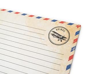 50 Pack Airmail Paper - Airmail Writing Paper - Blue Air mail Paper for Letter Writing, Invitations, Love Letters, Military Correspondence, Christmas letters, Vintage Letters - Size 8.5 x 11 inch - Image 3