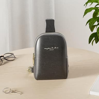 INICAT Travel Small Sling Bag Faux Leather Crossbody Bags Women Fanny Packs Cross Body Bag Purses for Woman(Black Small) - Image 2