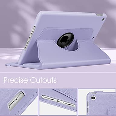 Fintie Rotating Case for iPad 9th Generation (2021) / 8th Generation (2020) / 7th Gen (2019) 10.2 Inch - 360 Degree Rotating Stand Cover with Pencil Holder, Auto Wake Sleep, Lilac Purple - Image 6