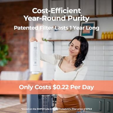 Bluevua Reverse Osmosis System Countertop RO100ROPOT-Lite Replacement Filter - Image 3