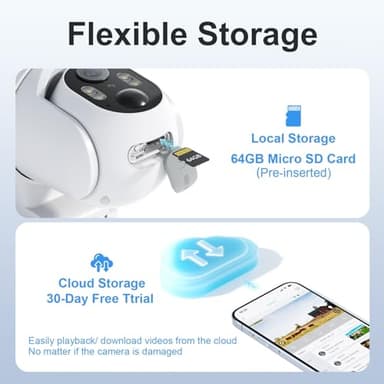 4G LTE Cellular Security Camera No Internet Needed, Solar No wifi Security Camera Outdoor Wireless With SIM Card Jobsite, 2K Color Night Version, 360 Live View, Motion Detection, 2-Way Audio - Image 5