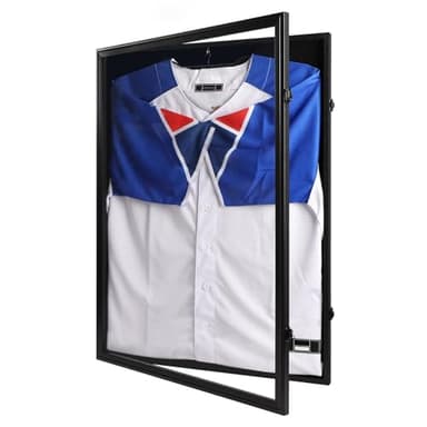 IHEIPYE Jersey Frame Display Case Black Lock-2Pack,Large Shadow Box Lockable with 98% UV Protection Acrylic and Hanger for Baseball Basketball Football Soccer Hockey 2XL Sport Jersey Shirt - Image 8