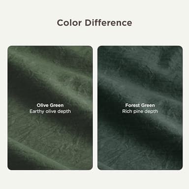 Bedsure 100% Washed Cotton Duvet Cover Queen Size - Forest Green Minimalist Cotton Duvet Cover Linen Like for All Seasons - GentleSoft™ Plain Simple Bedding (Forest Green, Queen, 90"x90") - Image 8