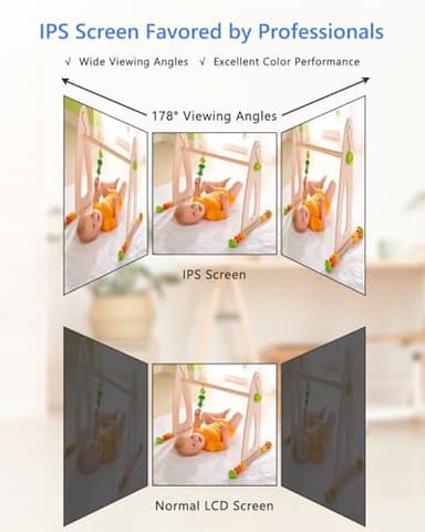 HelloBaby Monitor with Camera and Audio,4" IPS Portable Screen Video Baby Monitor with 26Hrs Battery Life No WiFi,Remote Pan-Tilt-Zoom Camera with Night Vision,2-Way Talk and 1000ft Range - Image 3