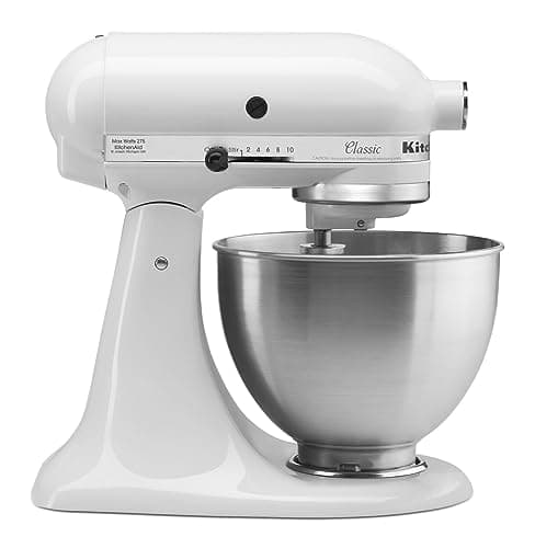 KitchenAid Classic Series 4.5 Quart Tilt-Head Stand Mixer K45SS, White - Image 1
