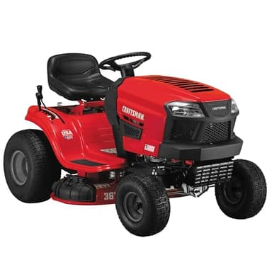 Craftsman 36" Gas Riding Lawn Mower with 11.5 HP* Briggs and Stratton Single-Cylinder Engine, Gas Lawn Tractor with 7-Speed Transmission, Red/Black - Image 2