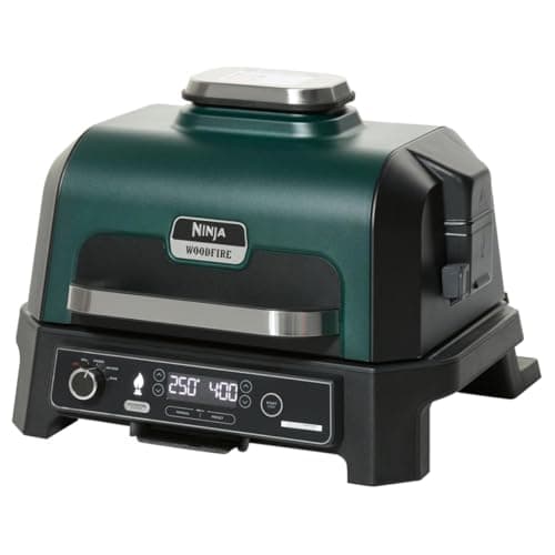 Ninja Woodfire ProXL Outdoor Grill & Smoker, Thermometer, 4-in-1 Master Grill, BBQ Smoker, Outdoor Air Fryer, Bake, Portable, Electric Grill (Renewed) (Hunter Green) - Image 1