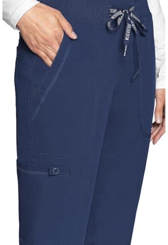 Med Couture Scrub Pants for Women Jogger Pant with 5 Pockets, Lightweight, Ultra Soft, 2-Way Stretch Fabric - MC7710, XL, Navy - Image 2